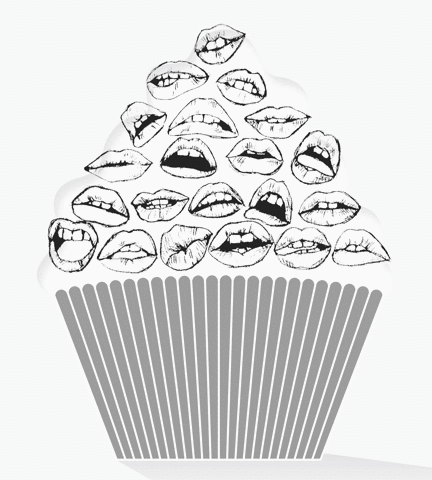 yuelan lips cupcake delight GIF