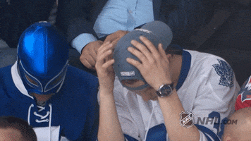 nervous toronto maple leafs GIF by NHL