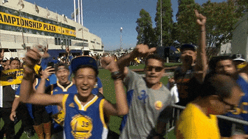 excited golden state warriors GIF by NBA