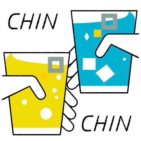 chin chin cheers GIF by Andrey Smirny