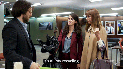 Handing over recycling