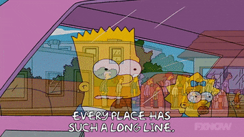 Episode 2 Waiting In Line GIF by The Simpsons