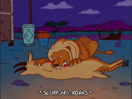 roaring the simpsons GIF