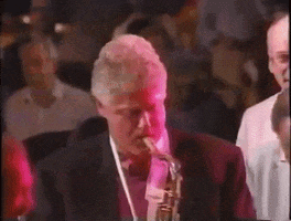 hillary clinton saxophone GIF