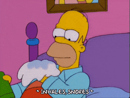 sniffing homer simpson GIF