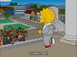 lisa simpson running GIF
