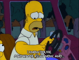 Driving Season 4 GIF by The Simpsons