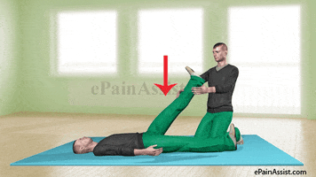 proprioceptive neuromuscular facilitation to loosen the stiff hamstring muscles GIF by ePainAssist