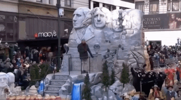 mount rushmore GIF by The 91st Annual Macy’s Thanksgiving Day Parade