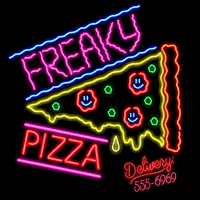 neon freaky pizza GIF by Josh Freydkis