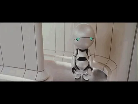 hitchhikers guide to the galaxy robot GIF