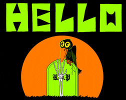 Halloween Hello GIF by GIPHY Studios Originals