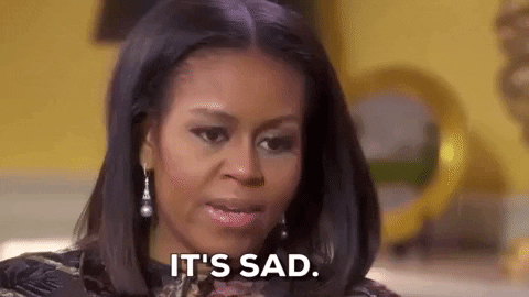 Sad Michelle Obama GIF by Obama - Find & Share on GIPHY