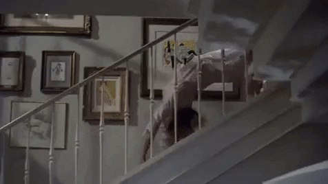  stairs the exorcist possessed exorcist linda blair GIF