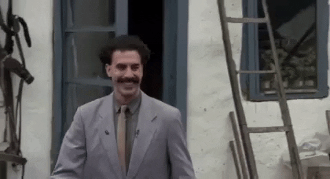 Happy Sacha Baron Cohen GIF by filmeditor - Find & Share on GIPHY