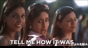 Tell Me How It Was Bollywood GIF by kabhikhushikabhigham