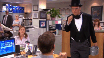 barnapkins face the office dwight throwing GIF
