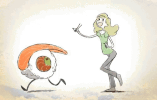 khaos run sushi GIF