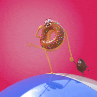walking donut GIF by Mascista