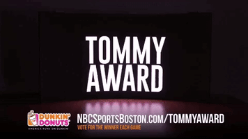 dunkin donuts tommy award GIF by NBC Sports Boston