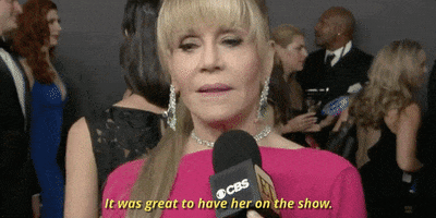 it was great to have her on the show GIF by CBS