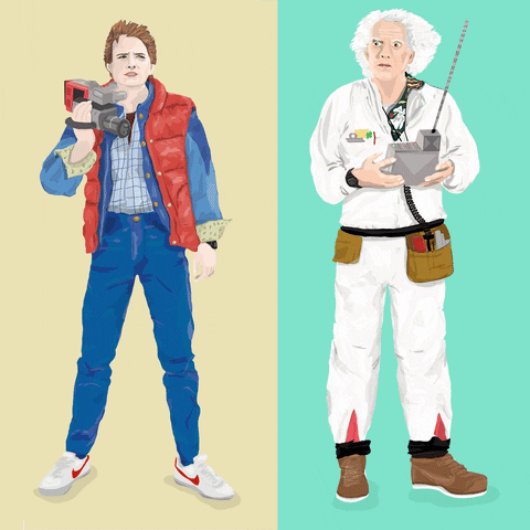 Back To The Future Illustration GIF by Gifes Con Ensalada