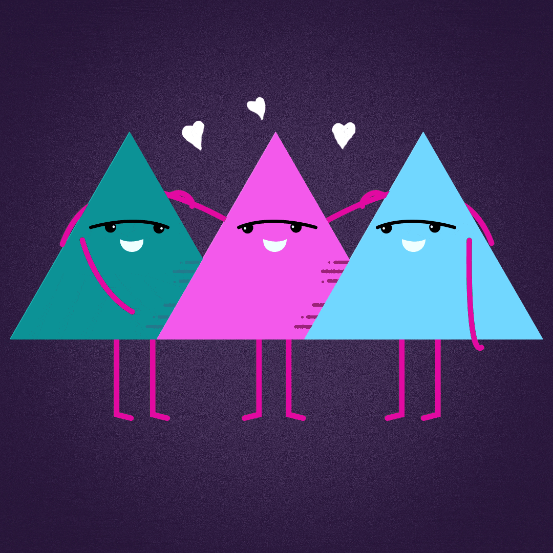 Love Triangle Hearts GIF by Visual Num Nums Find & Share on GIPHY