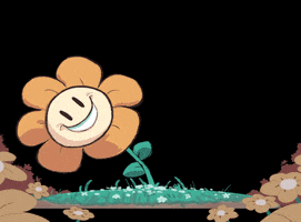 gen smile flower creepy undertale GIF