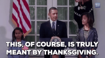 sasha obama this of course is truly meant by thanksgiving GIF