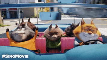 Excited Carpool Karaoke GIF by Sing Movie