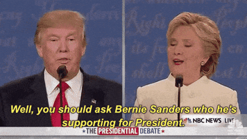 Hillary Clinton Well You Should Ask Bernie Sanders Who Hes Supporting For President GIF by Election 2016