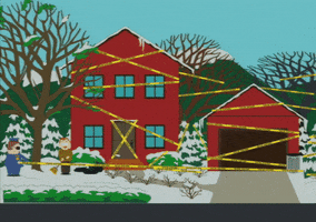 crime scene snow GIF by South Park 