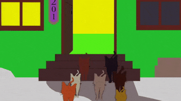 cat invading GIF by South Park 
