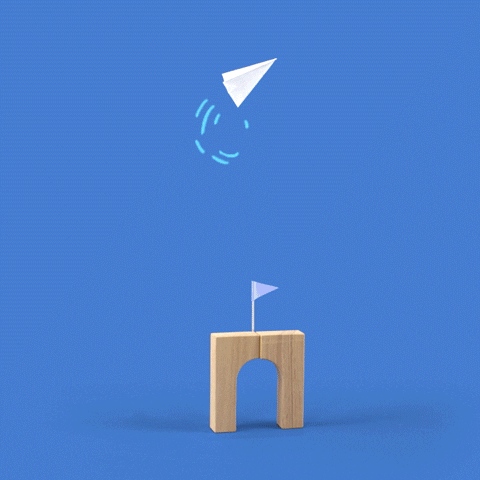 paper airplane loop GIF by Slanted Studios
