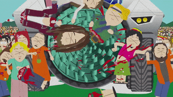 run over death GIF by South Park 