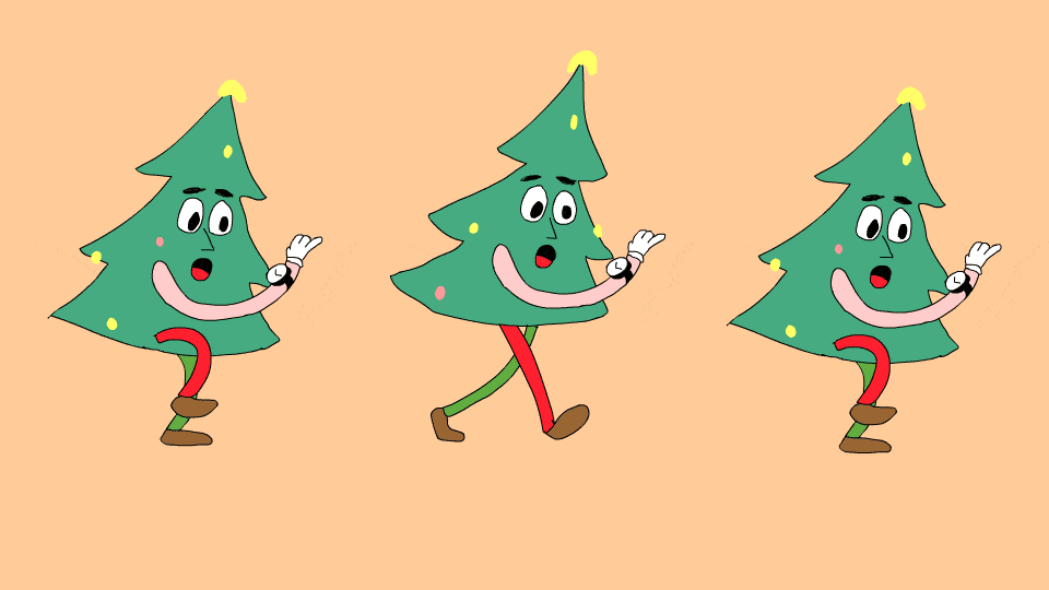 Christmas Tree Running GIF by Cartuna Find & Share on GIPHY