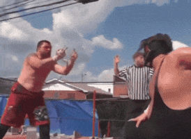 deadlydale deadly dale deathmatch death match pro wrestling potdm16 spinning back fist fight blood GIF