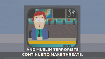 scared tv news GIF by South Park 