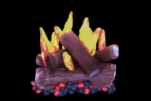 Yule Log Fire GIF by GIPHY Studios Originals