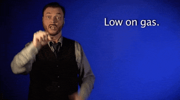 sign language low on gas GIF by Sign with Robert