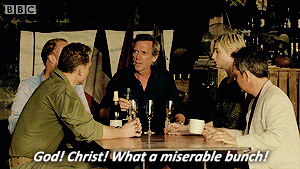 hugh laurie what a miserable bunch GIF by BBC