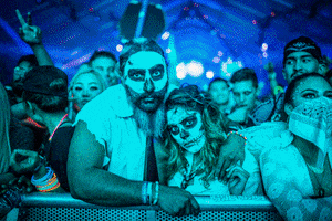 insomniacevents party halloween makeup dead GIF