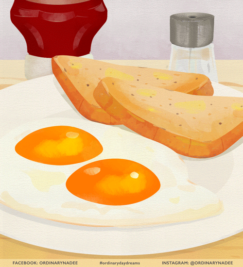Sunny-Side-Up Eating GIF by Ordinary Nadee - Find & Share on GIPHY