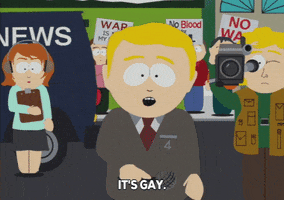 news gay GIF by South Park 