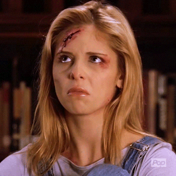 Buffy The Vampire Slayer. Sarah Michelle Gellar Bite Me GIF by Pop TV