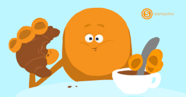 stampydoo-app coffee breakfast croissant stampydoo GIF