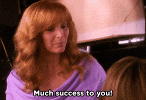 lisa kudrow good luck GIF by The Comeback HBO lisa kudrow good luck GIF by The Comeback HBO