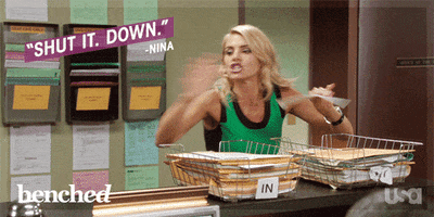 shut it down eliza coupe GIF by Benched