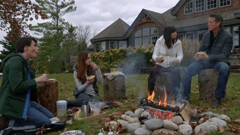 camping hot dogs GIF by Hallmark Channel