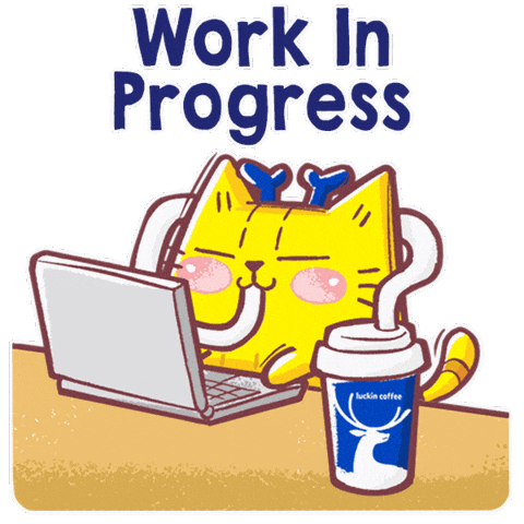 Cat Working Sticker by Bear Boss Buddies